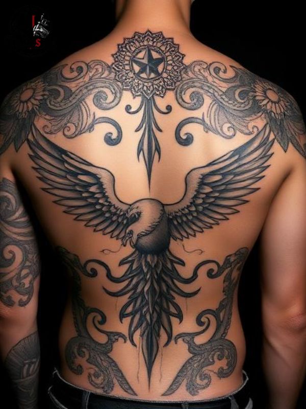 Upper Back Tattoos Male