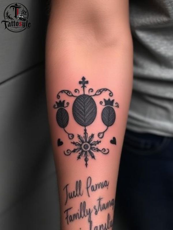 Tatuajes en el brazo para hombres de familia