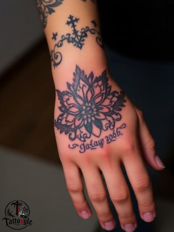 Tatuajes en la mano y brazo