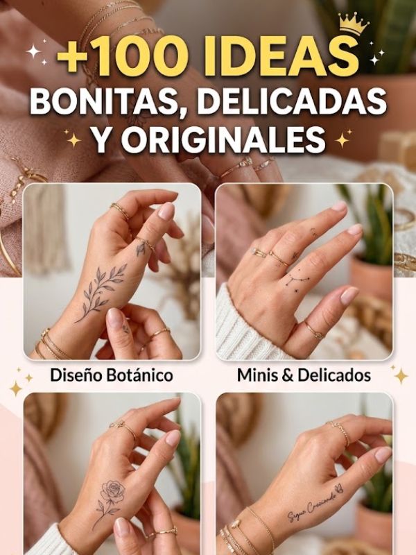 Tatuajes en la Mano para Mujeres: +100 Ideas Bonitas, Delicadas y Originales