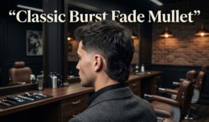Classic Burst Fade Mullet