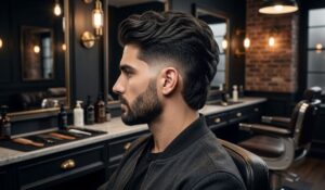 Clean Modern Burst Fade Mullet