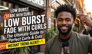 Low Burst Fade With Curls