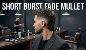 Short Burst Fade Mullet